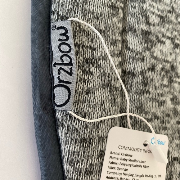 NWT Orzbow Baby Stroller Liner Gray Reversible Replacement Soft Cozy Gorp Core - Picture 5 of 7